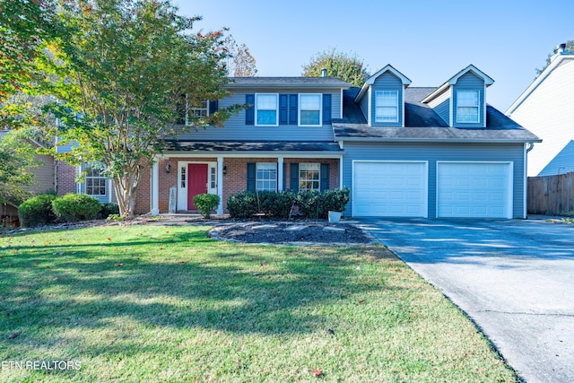 view of front of house with a front lawn