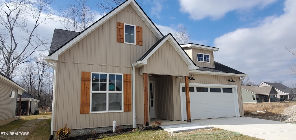 view of front of home featuring a garage