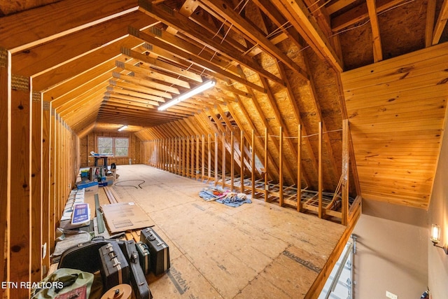 view of attic