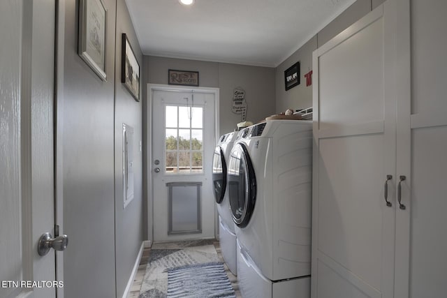 laundry area featuring separate washer and dryer