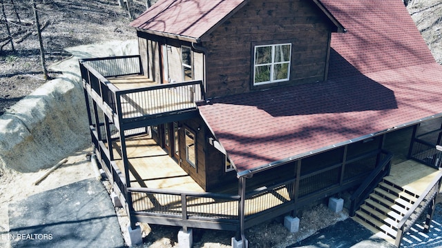 view of wooden deck