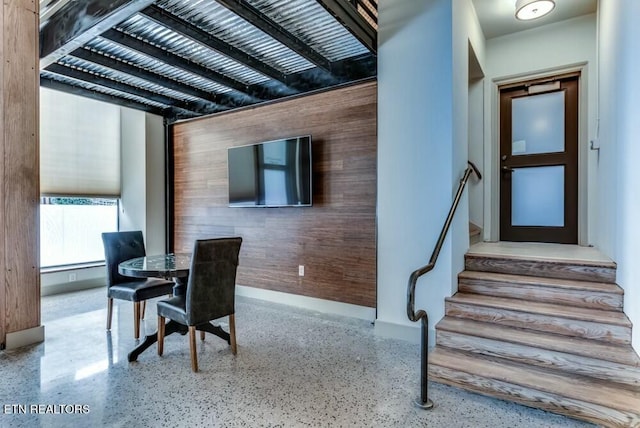 dining room with a baseboard heating unit