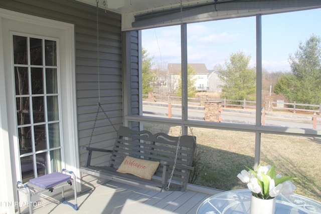 view of sunroom / solarium