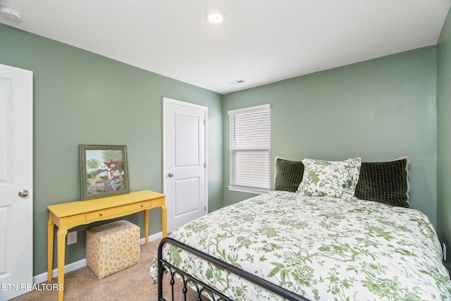 view of carpeted bedroom