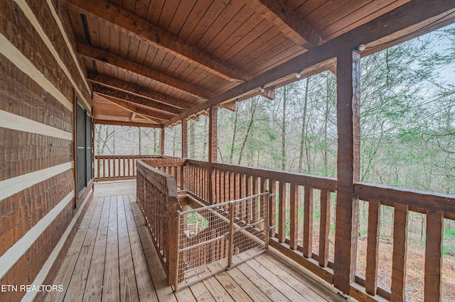 view of wooden terrace