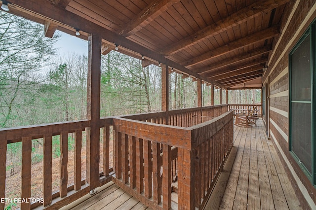 view of wooden terrace