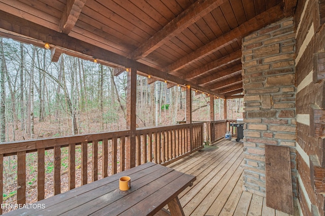 view of wooden terrace