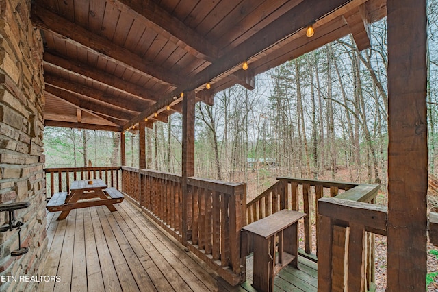 view of wooden terrace