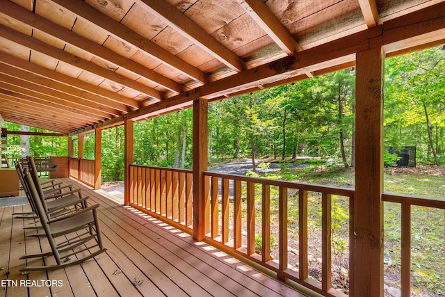 1521 Dawn Ln, Sevierville, TN 37876 - view of wooden deck