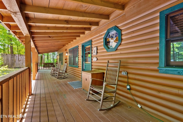 1521 Dawn Ln, Sevierville, TN 37876 - deck featuring a porch
