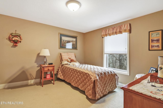 view of carpeted bedroom