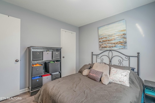 bedroom featuring wood-type flooring