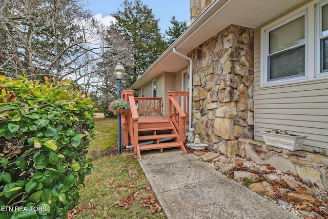 exterior space featuring a deck