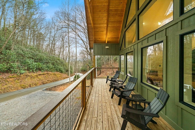 view of wooden terrace