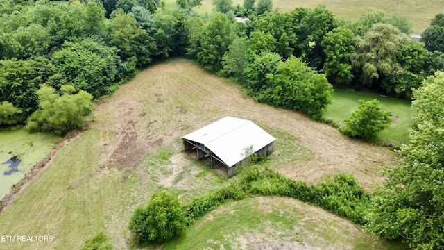 drone / aerial view featuring a rural view