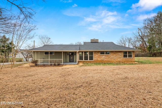 view of front of home with a porch