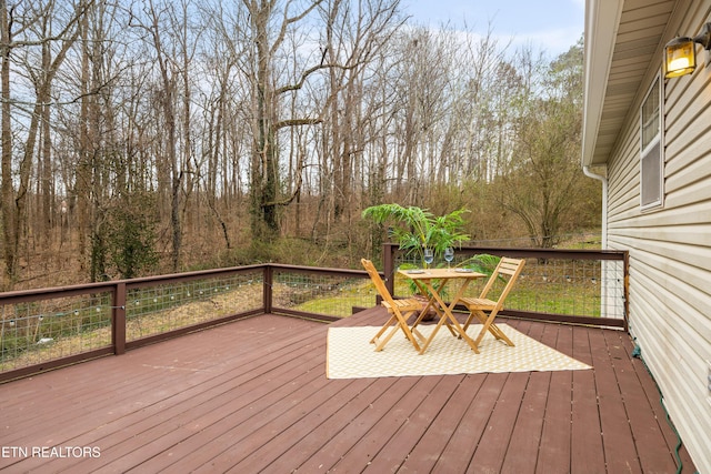 view of wooden terrace