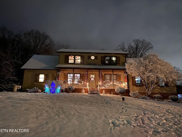 view of front of house featuring covered porch