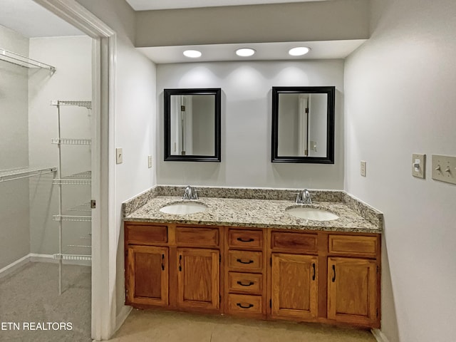 bathroom featuring vanity