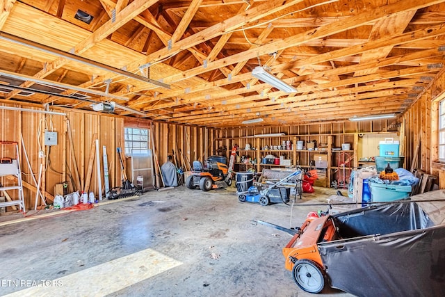 garage featuring a garage door opener