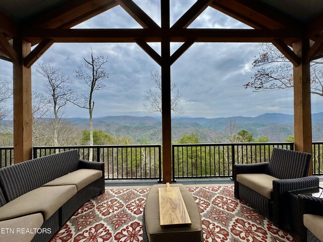 550 Steer Creek Rd, Tellico Plains, TN 37385 - deck featuring a mountain view