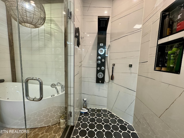 550 Steer Creek Rd, Tellico Plains, TN 37385 - bathroom featuring plus walk in shower