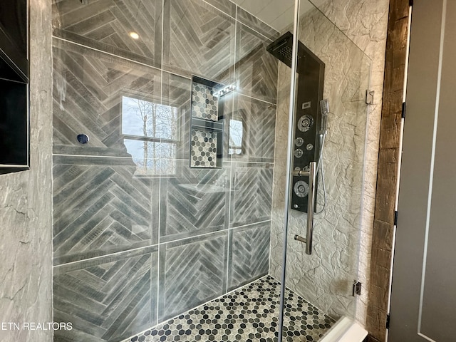 550 Steer Creek Rd, Tellico Plains, TN 37385 - bathroom with a shower with shower door