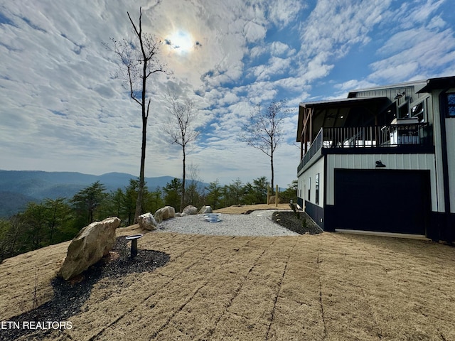 550 Steer Creek Rd, Tellico Plains, TN 37385 - view of yard with a garage and a mountain view