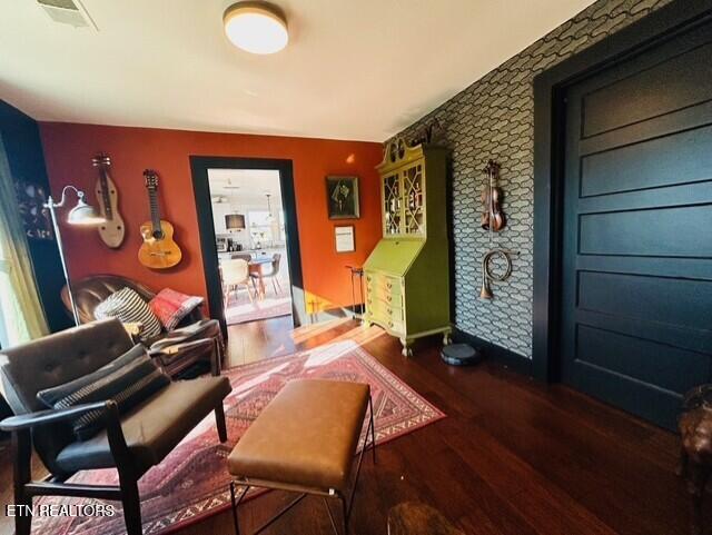 interior space featuring dark hardwood / wood-style floors