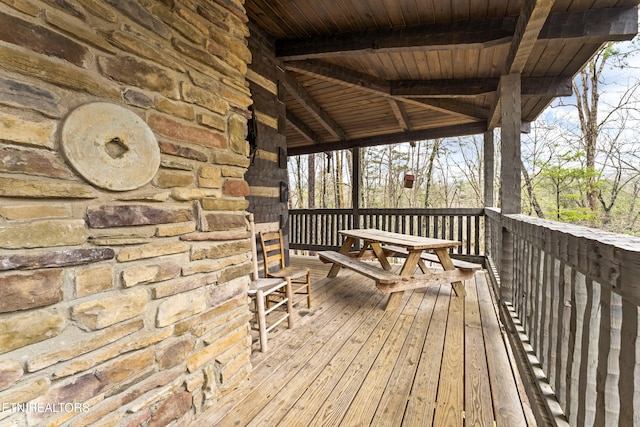 view of wooden deck