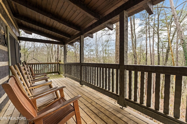 view of wooden deck