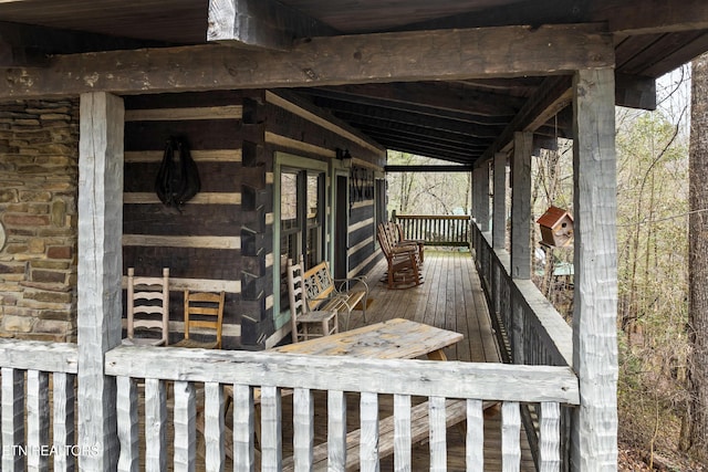 view of wooden deck