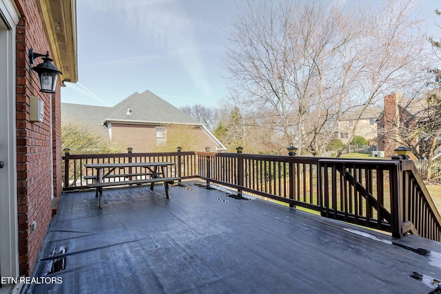 view of wooden deck