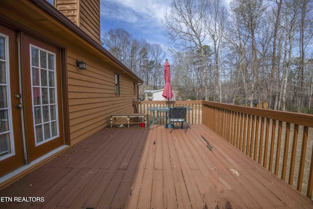 view of wooden terrace