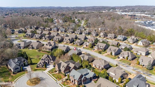 drone / aerial view with a residential view