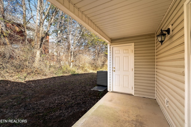 entrance to property with central air condition unit