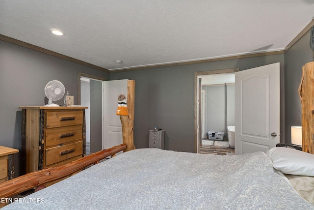 bedroom featuring ornamental molding