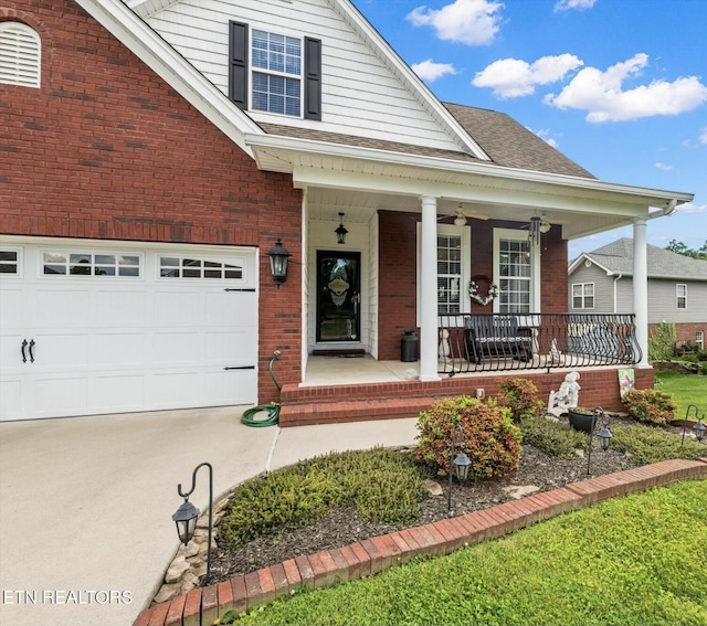 view of front of property with covered porch