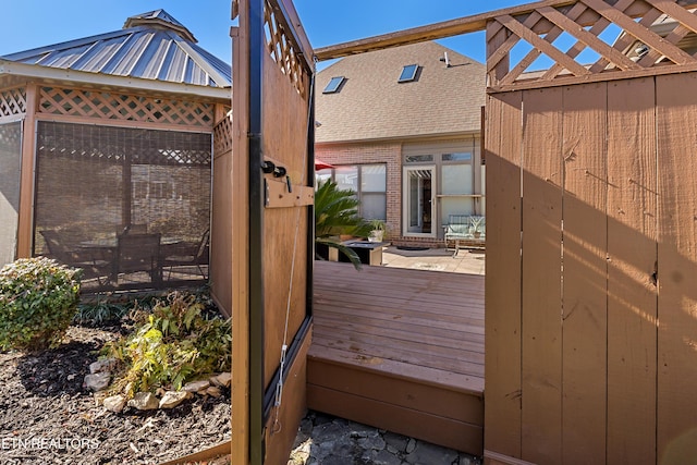 view of wooden deck