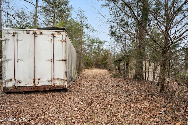 view of shed