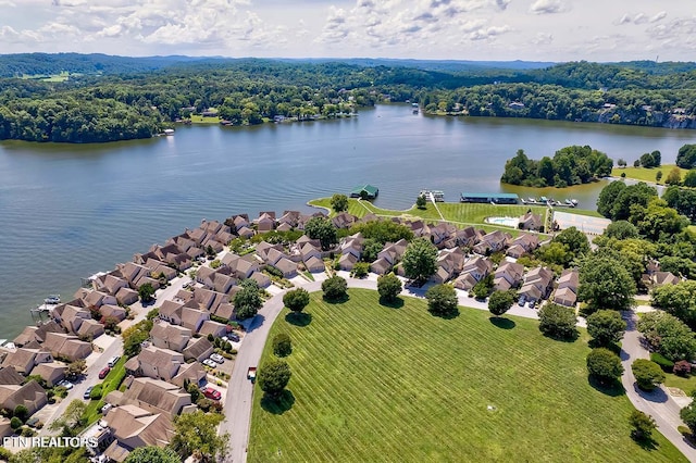 3413 Commodore Pt, Knoxville, TN 37922 - aerial perspective of suburban area featuring a nearby body of water and a heavily wooded area