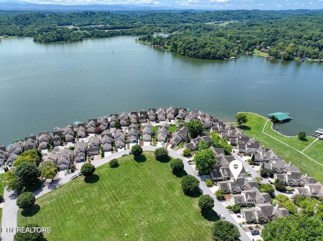3413 Commodore Pt, Knoxville, TN 37922 - aerial view of residential area with a forest and a nearby body of water