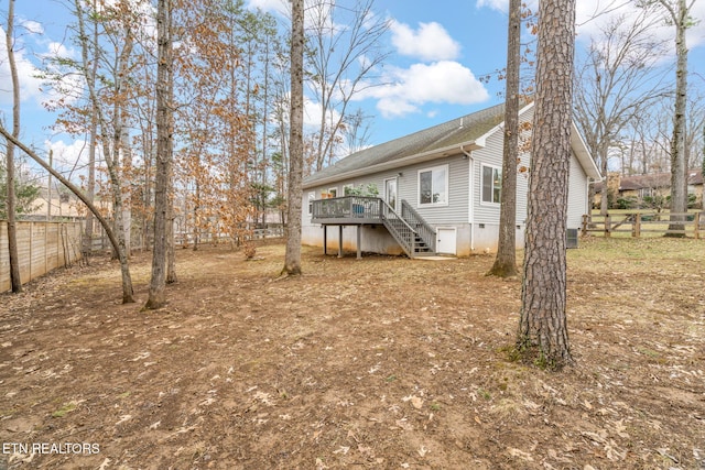 exterior space featuring a deck