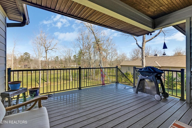 deck with grilling area