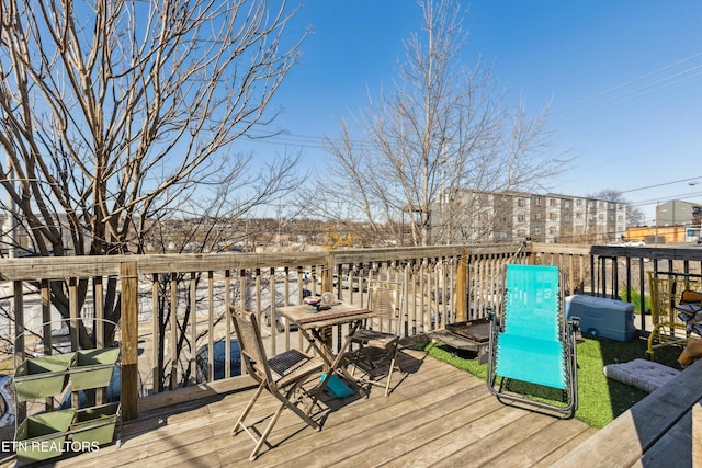 view of wooden terrace