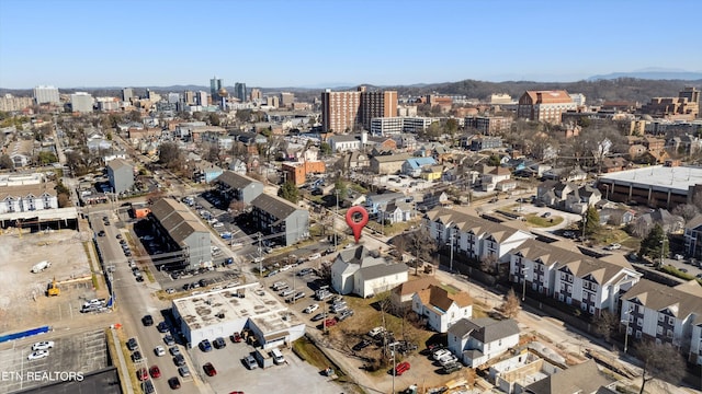 drone / aerial view featuring a view of city