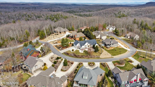 bird's eye view featuring a residential view