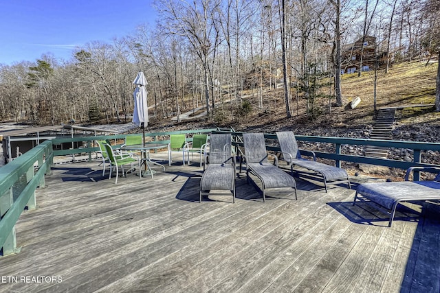 view of wooden deck
