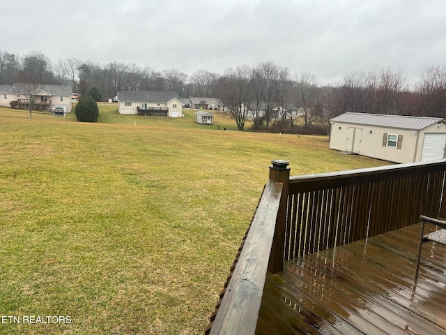 view of yard featuring a deck