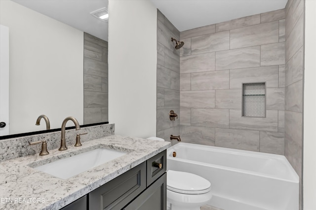 11707 Grigsby Chapel Rd, Knoxville, TN 37934 - full bathroom featuring vanity, toilet, and shower / washtub combination